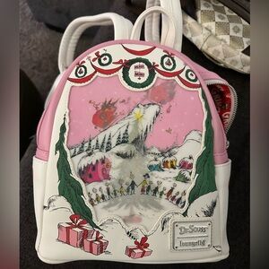 Loungefly Pink and White Dr. Seuss Backpack